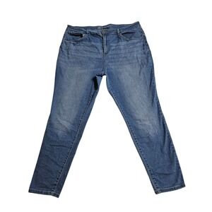 No Boundaries Denim‎ Jeans High Rise Stretch Blue Wash Size 21 Distressed